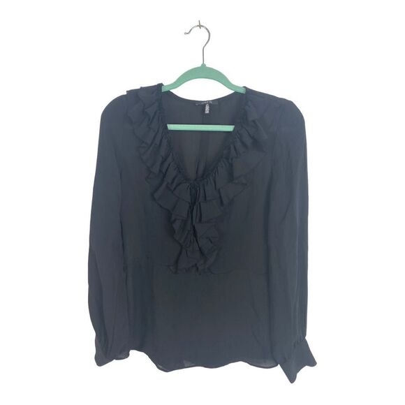 #700 Drew Ruffle Silk Pullover Blouse - Picture 4 of 6